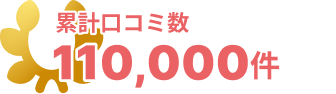 累計口コミ数110,000件突破